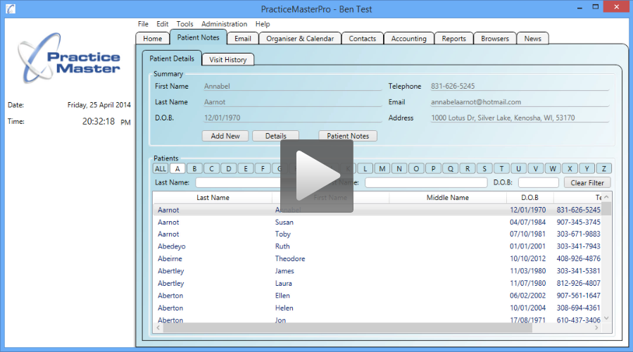 Practice Master Pro customisable patient notes software