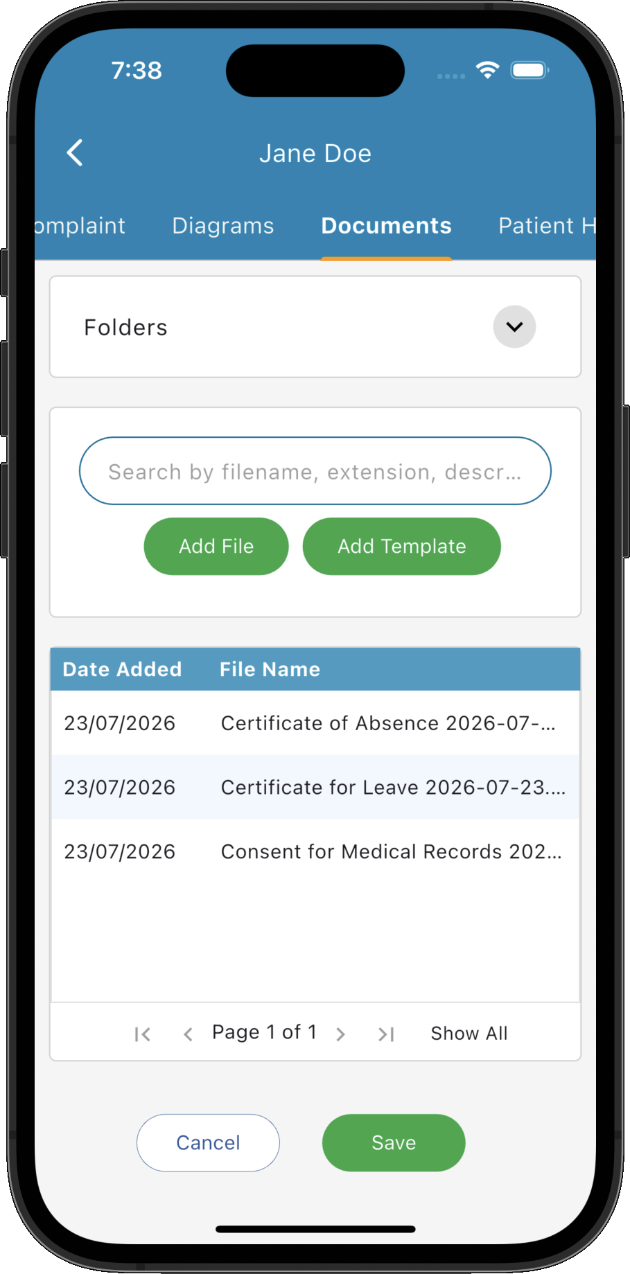 Practice Master Pro document template software